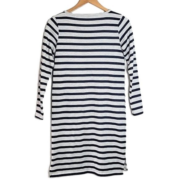 Mama Licious Maternity Blue Gray Long Sleeve Striped Crew Neck Mini Dress size S - Picture 6 of 12